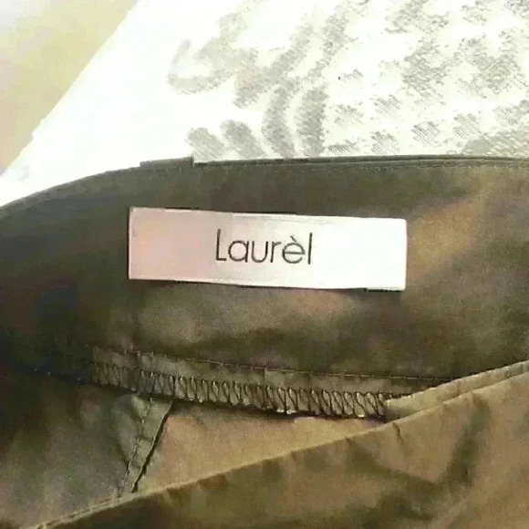 Laurel Pants Metallic Sheen Retro Wide  Leg Button Accent Bronze - Picture 8 of 12